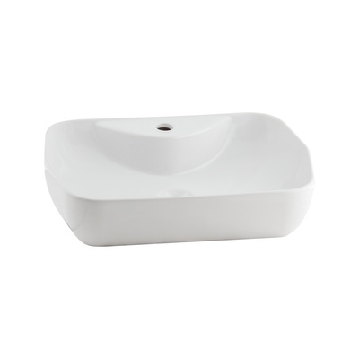 LUCIDA MATT WHITE COUNTERTOP WASBASIN WITH TAP HOLE