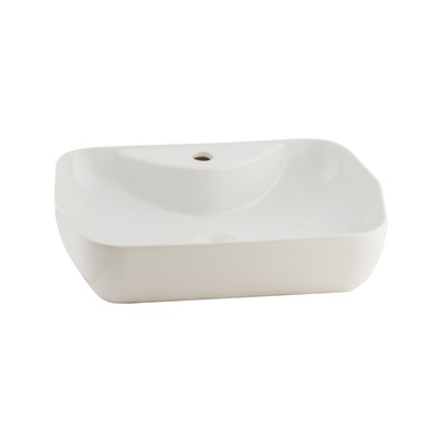 LUCIDA GLOSSY WHITE COUNTERTOP WASHBASIN WITH TAP HOLE