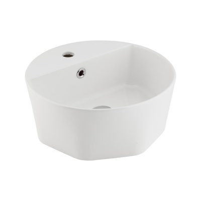 STELLA MATT WHITE COUNTERTOP WASHBASIN 42 CM WITH TAP HOLE