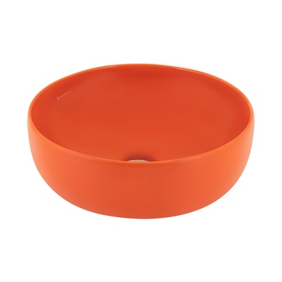 SOLE GLOSSY DARK ORANGE COUNTERTOP WASHBASIN