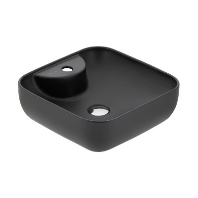 FORM MATT BLACK COUNTERTOP WASHBASIN WITH TAP HOLE