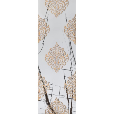 30*90 ORION WHITE DAMASK COPPER DECOR