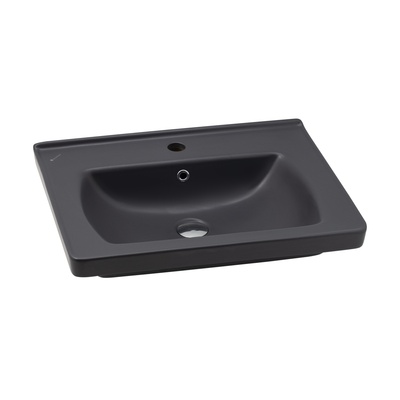 SATURN MAT ANTRASİT ETEJERLİ LAVABO60 CM