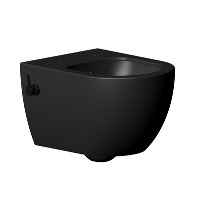 HILL RIM-OUT WALL HUNG WC PAN INTEGRATED MATT BLACK BIDET FUNC. COLD