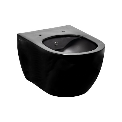 HILL RIM-OUT GLOSSY BLACK WALL HUNG WC PAN BIDET FUNCTION