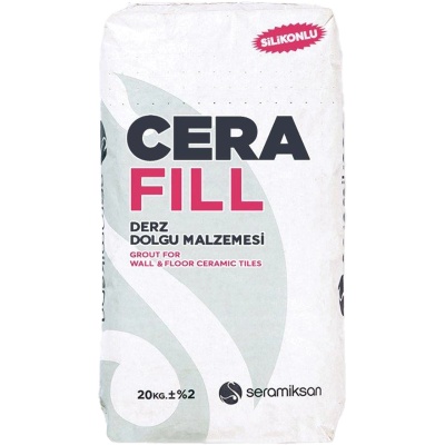 CERAFILL SİLİKONLU KAYRAK GRİ DERZ DOLGU MLZ.20.KG